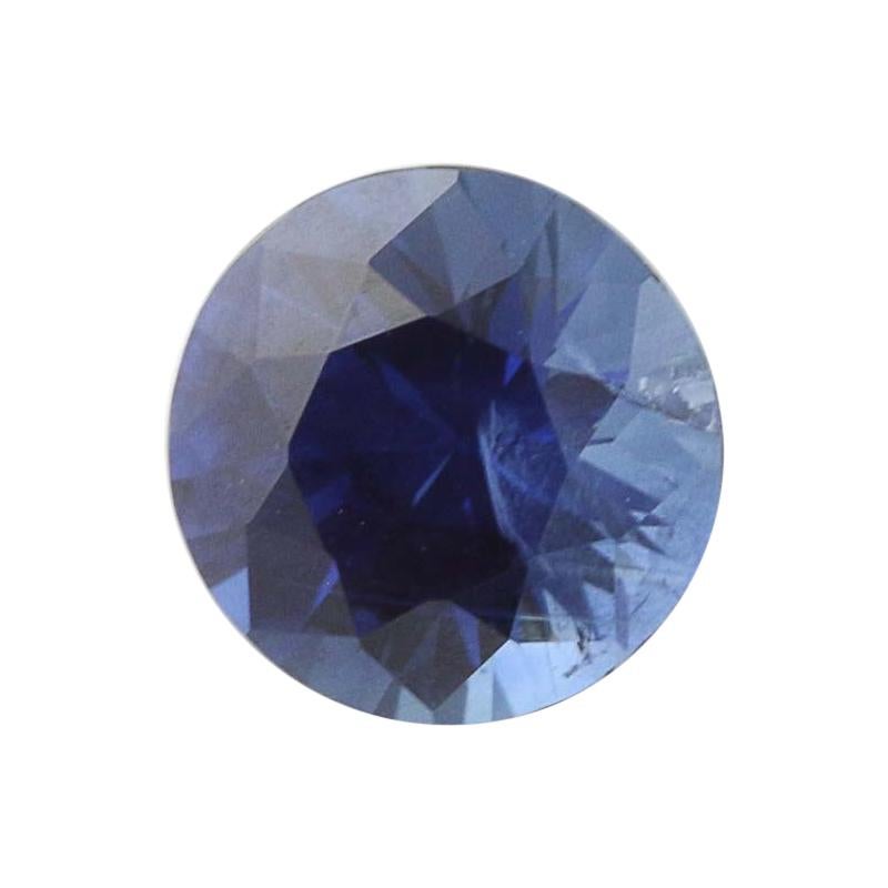 1.03 Carat Loose Sapphire Gemstone, Round Cut Blue Solitaire