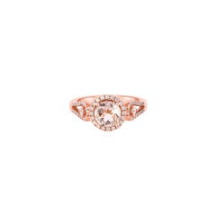 Sunita Nahata Morganite 1.03ct. Fancy Ring in 18Karat Rose Gold with Diamond.