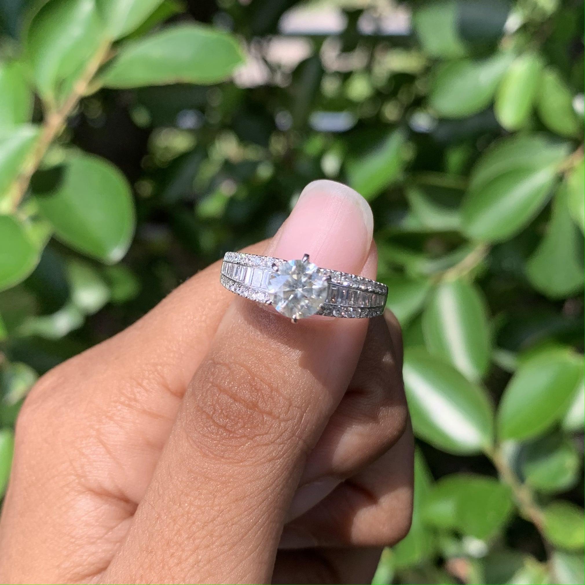 This exquisite 1.03 Carat Diamond Solitaire ring is the perfect find for you!

Whether you've been contemplating a proposal or simply seeking a luxurious diamond ring for yourself, this flawless and elegant piece is guaranteed to capture the heart