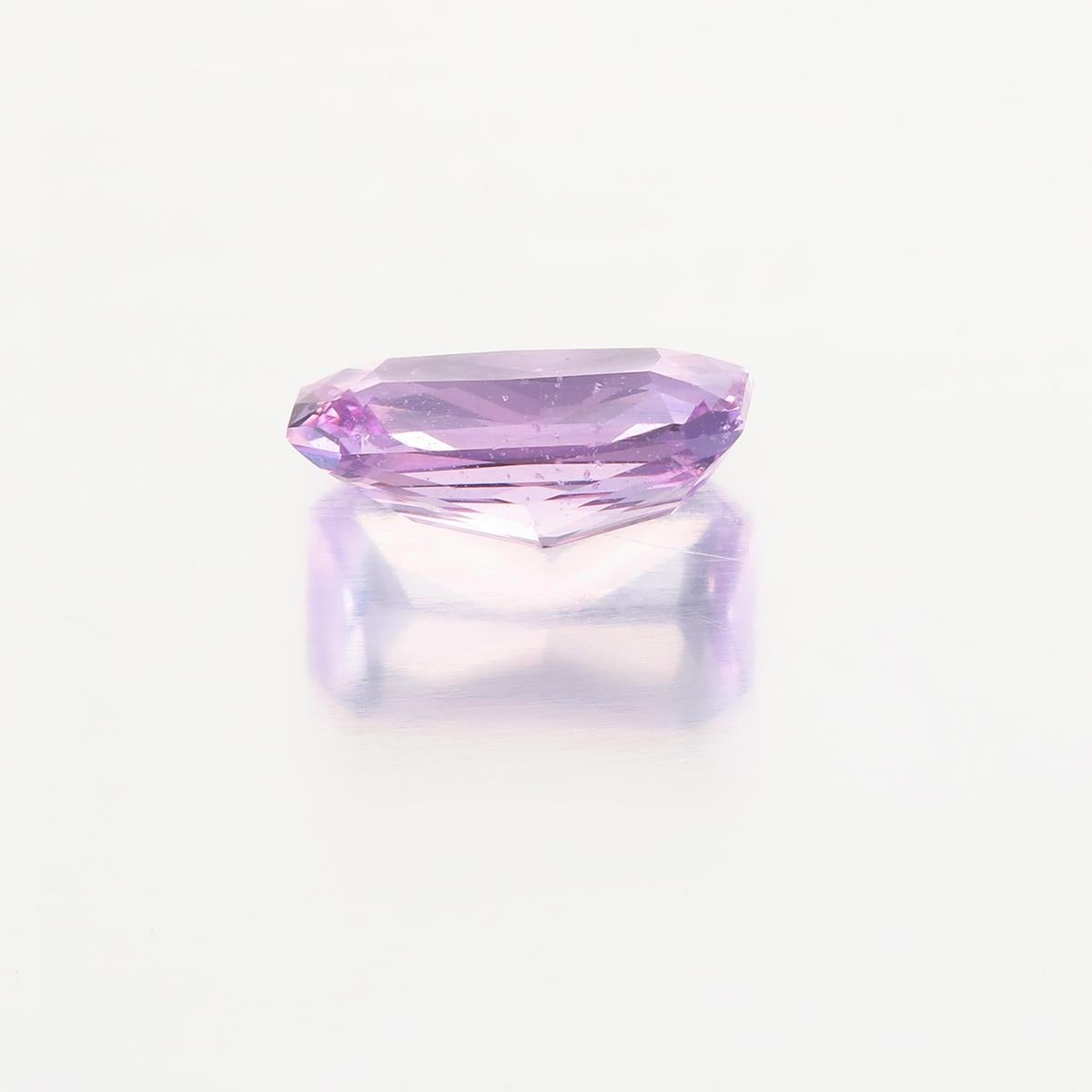 Octagon Cut 1.03 Carat Pink Sapphire from Madagascar Lotus Certified No Heat For Sale