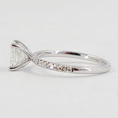 GIA Graded 1.03 Carat Princess Cut Diamond Engagement Ring