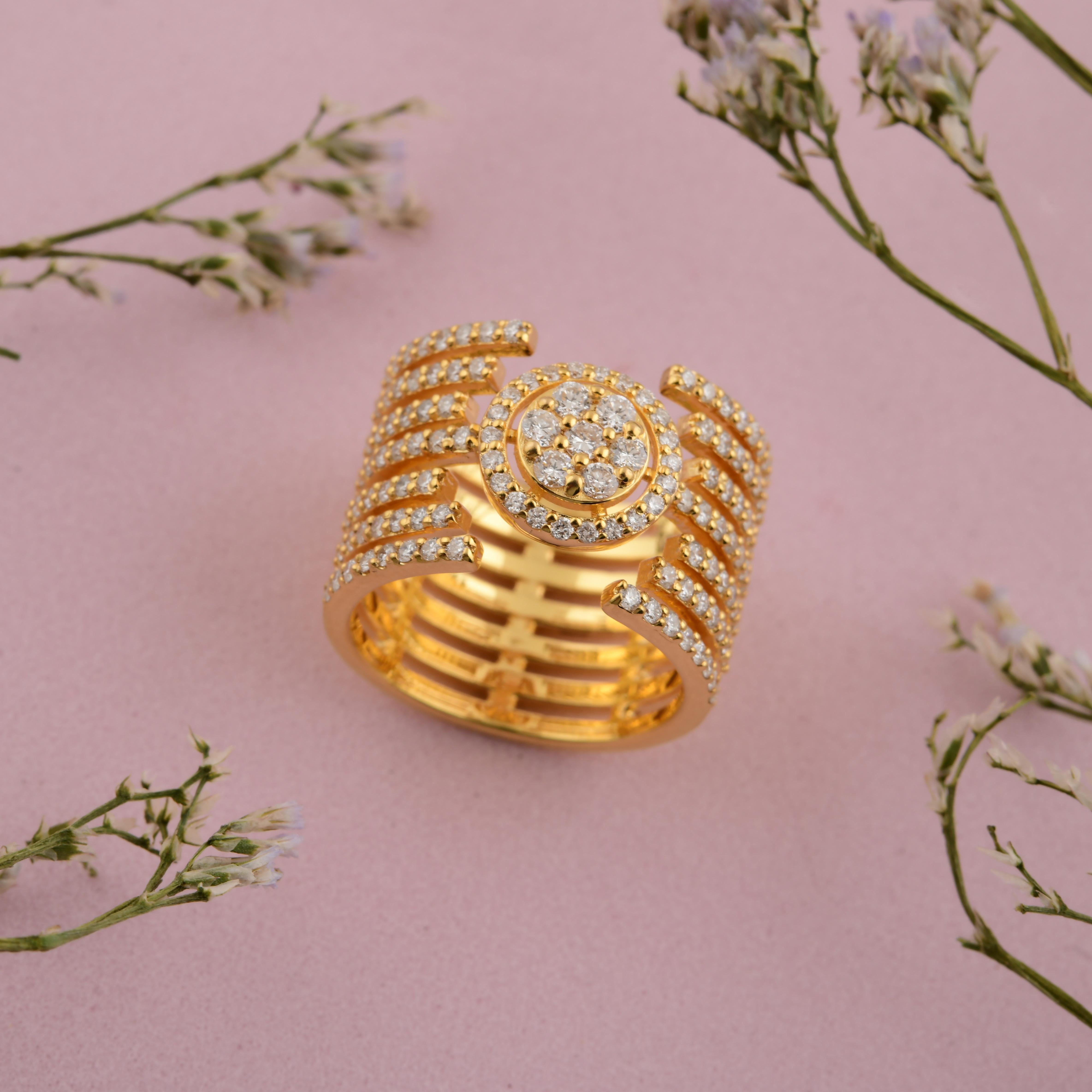 1,03 quilates SI Claridad HI Color Anillo de diamantes redondo Joyas de oro amarillo de 14 quilates Corte redondo en venta