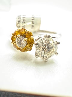 Anello con diamante floreale da 1,03 carati Anello Moi Et Toi 18KT