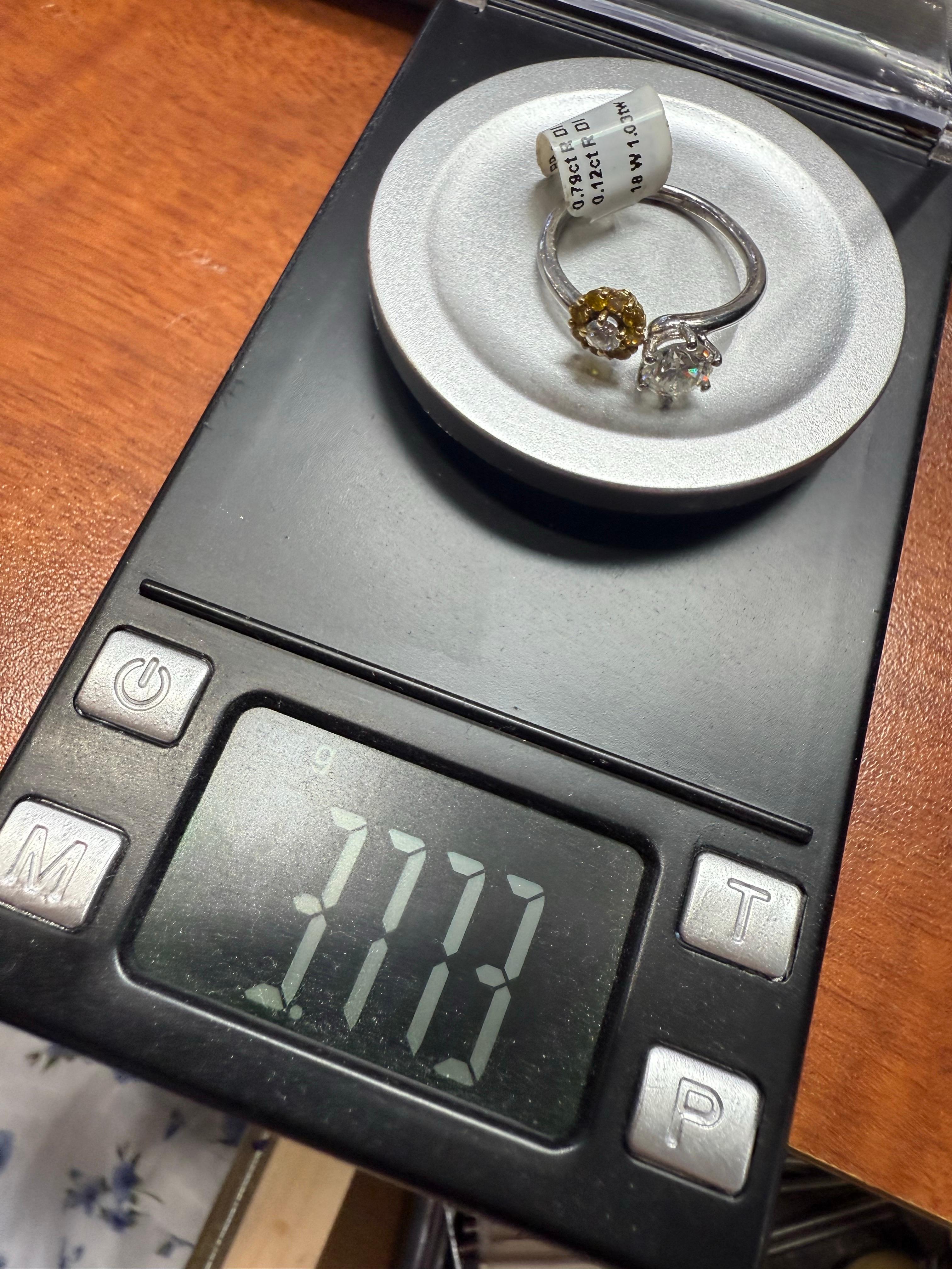 1,03 quilates Anillo Diamante Floral Anillo Moi Et Toi 18KT en venta 2