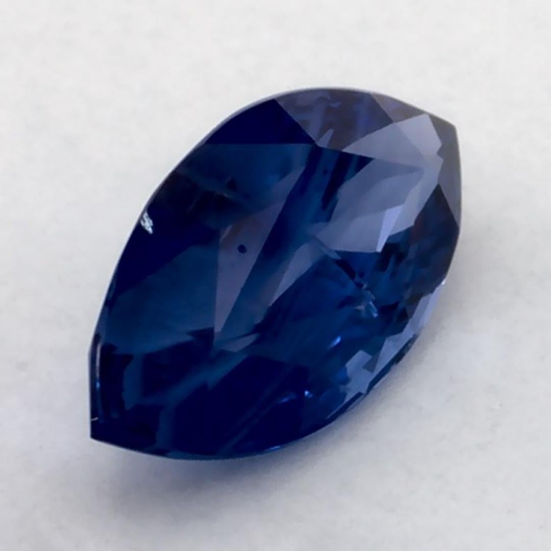 Marquise Cut 1.03 Ct Blue Sapphire Marquise Loose Gemstone For Sale