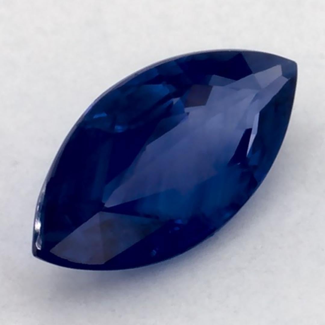 Marquise Cut 1.03 Ct Blue Sapphire Marquise Loose Gemstone For Sale