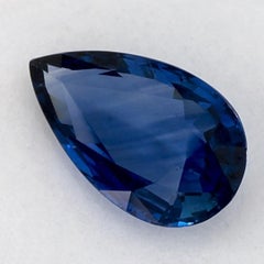 1.03 Ct Blue Sapphire Pear Loose Gemstone