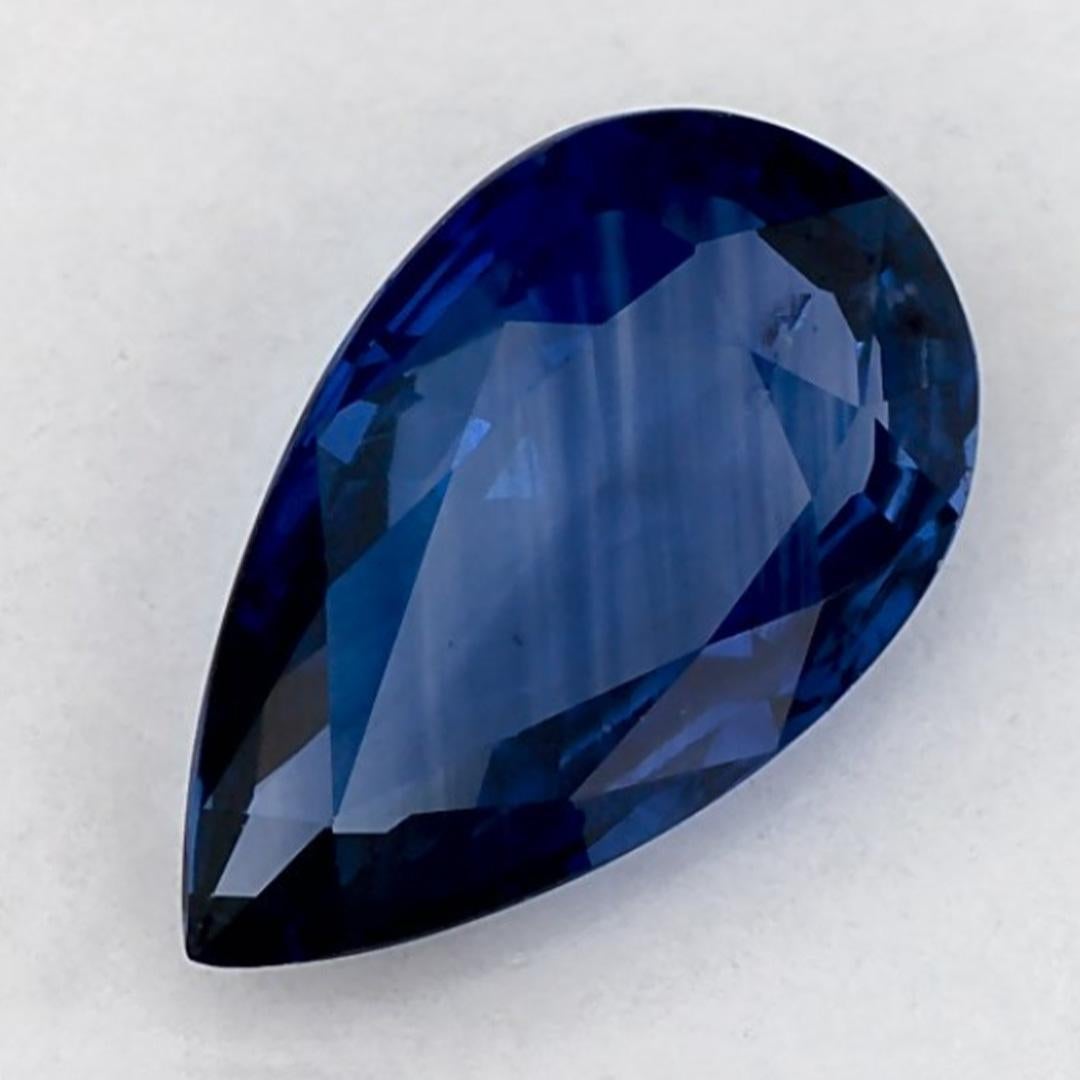 Taille poire 1.03 Ct Blue Sapphire Pear Loose Gemstone (pierre précieuse en vrac) en vente