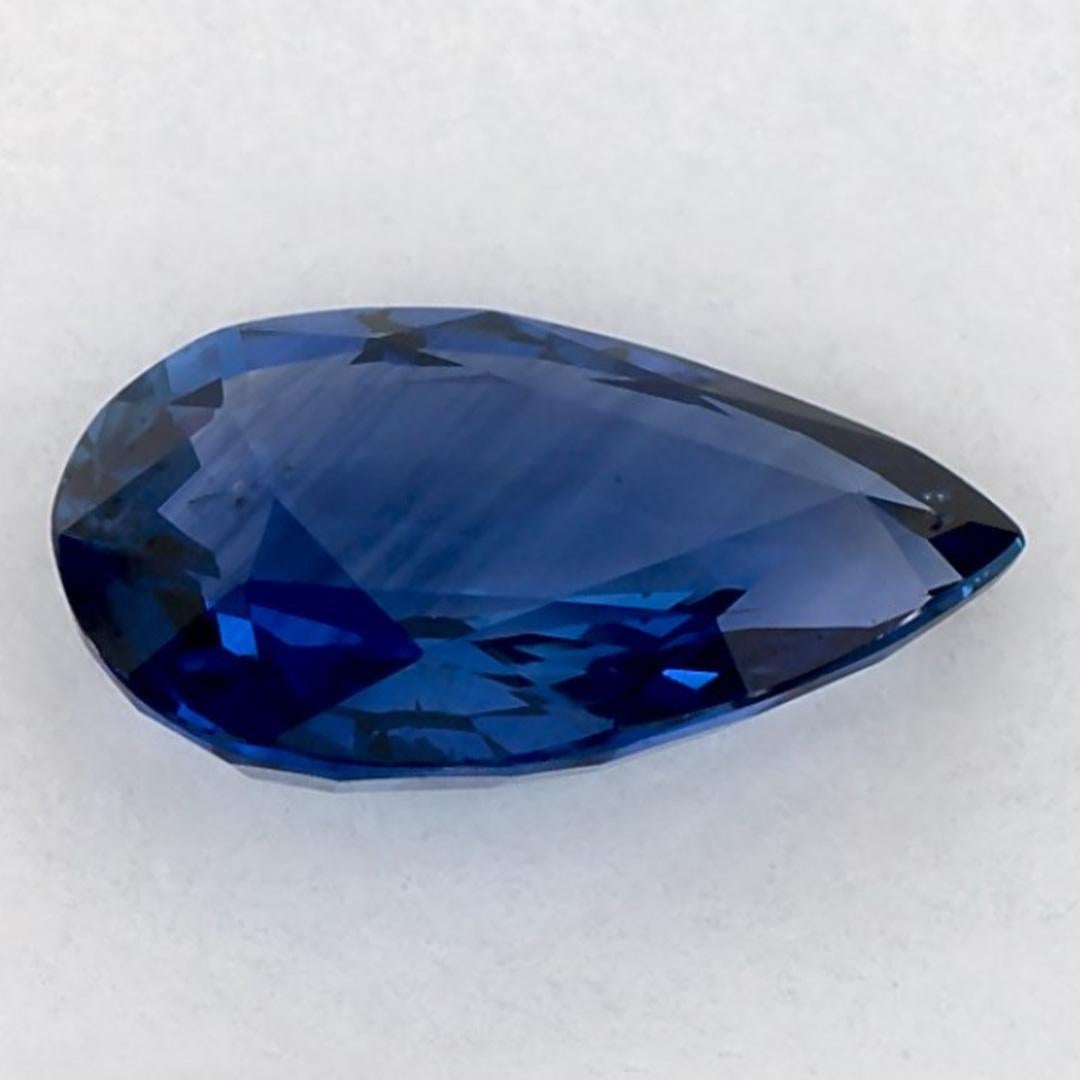 1.03 Ct Blue Sapphire Pear Loose Gemstone (pierre précieuse en vrac) Neuf - En vente à Fort Lee, NJ