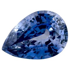 1.03 Ct Blue Sapphire Pear Loose Gemstone