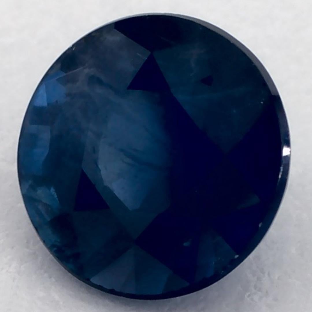 1.03 ct Zafiro Azul Redondo Gema Suelta Corte redondo en venta
