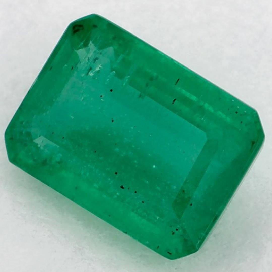 Octagon Cut 1.03 Ct Emerald Octagon Loose Gemstone For Sale