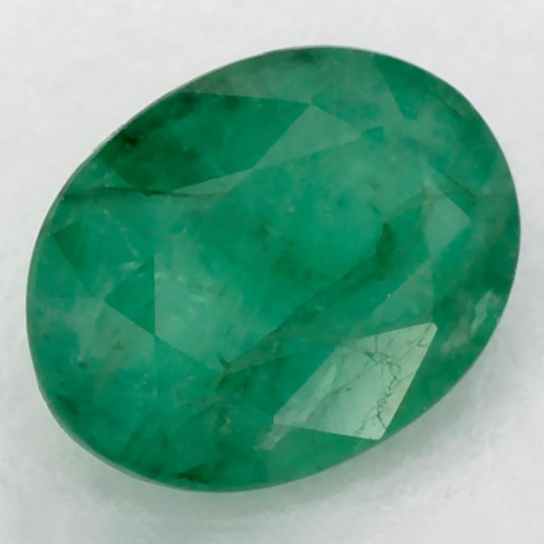 Gema suelta ovalada esmeralda de 1.03 qt Corte oval en venta