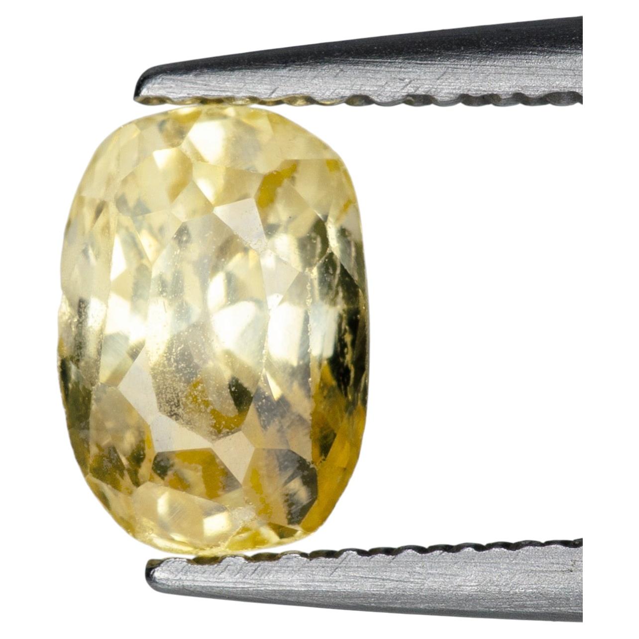 1,03 ct, saphir jaune facetté