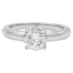 1.03 Ct. GIA Round Brilliant Cut Platinum Solitaire Engagement Ring by Taffin