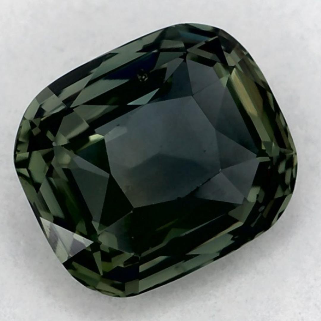 Taglio cuscino 1.03 Ct Zaffiro Verde Cuscino Gemma Sfusa in vendita
