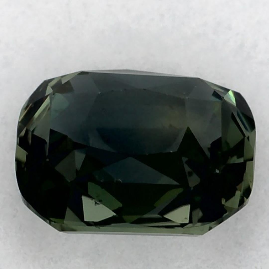 1.03 Ct Zaffiro Verde Cuscino Gemma Sfusa In condizioni Nuovo in vendita a Fort Lee, NJ
