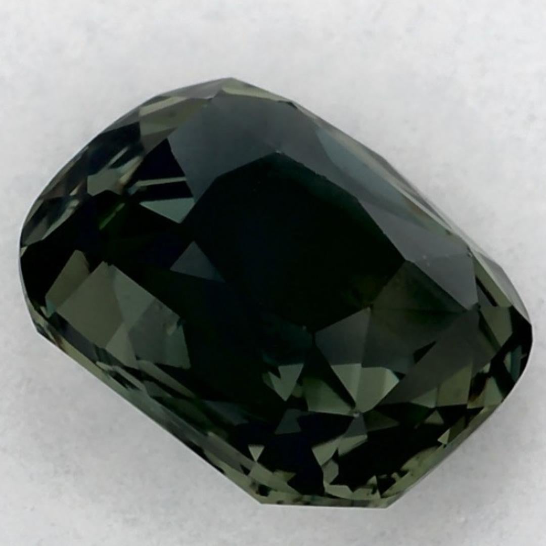 1.03 Ct Zaffiro Verde Cuscino Gemma Sfusa in vendita 1