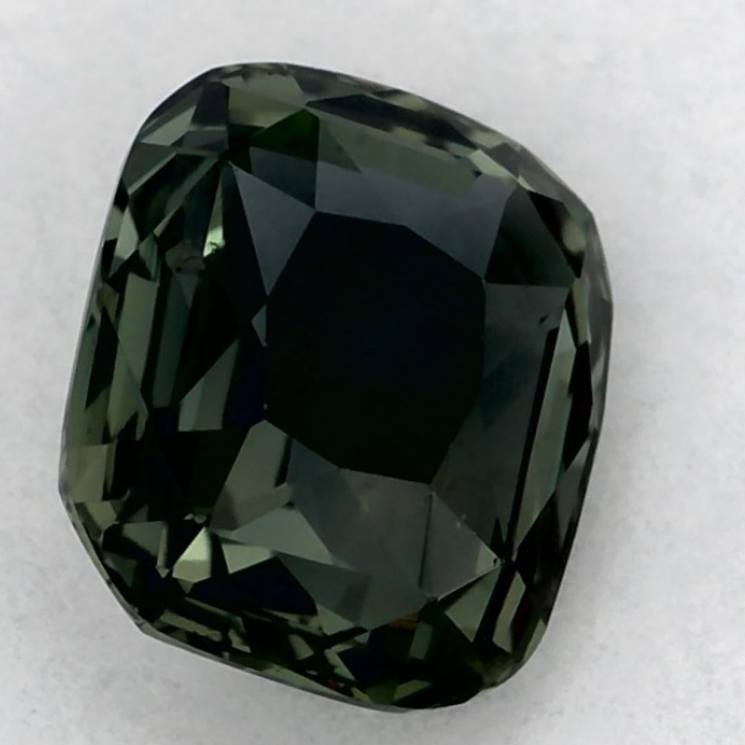 1.03 Ct Zaffiro Verde Cuscino Gemma Sfusa in vendita 2