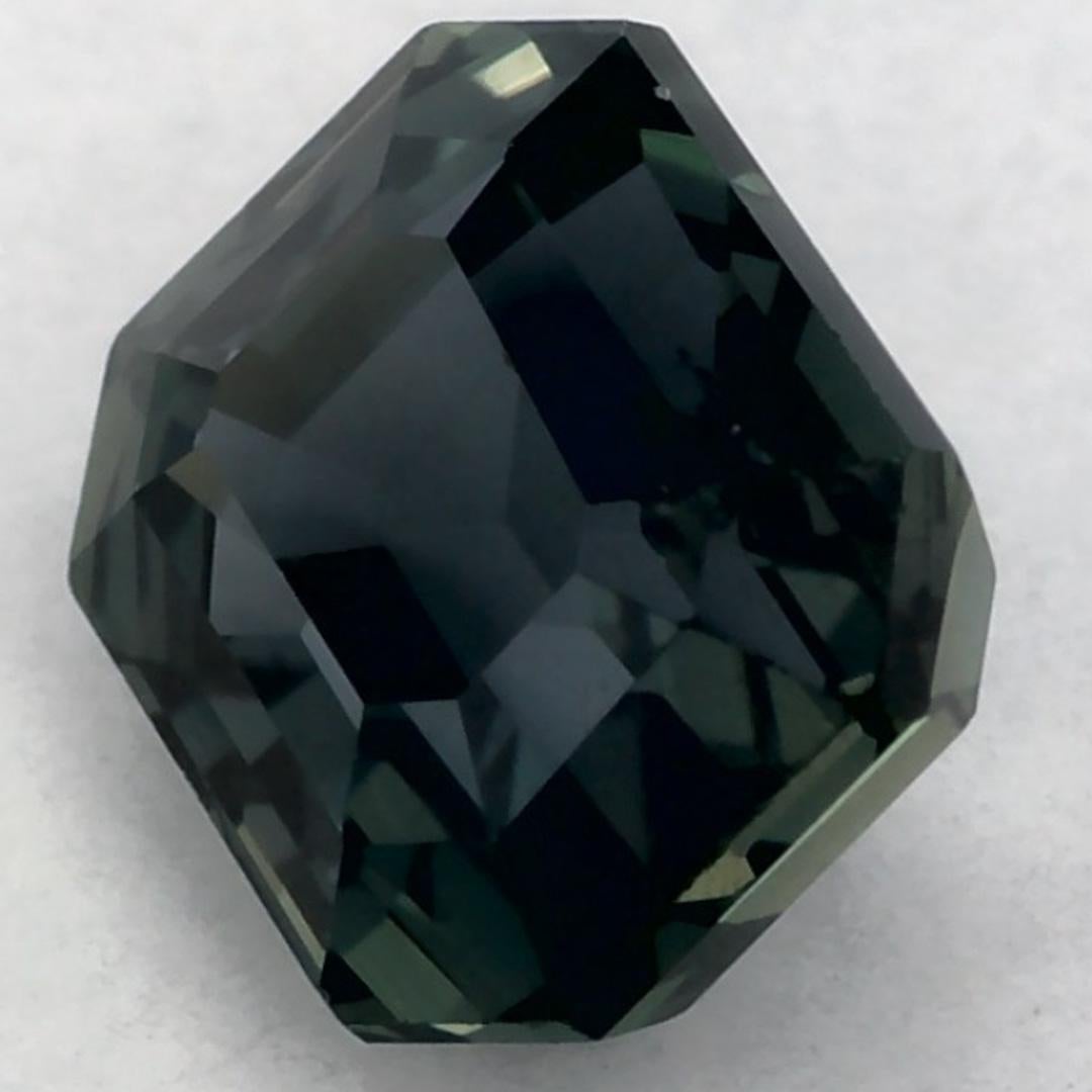 1.03 Ct Green Sapphire Octagon Loose Gemstone (pierre précieuse en vrac) Pour femmes en vente