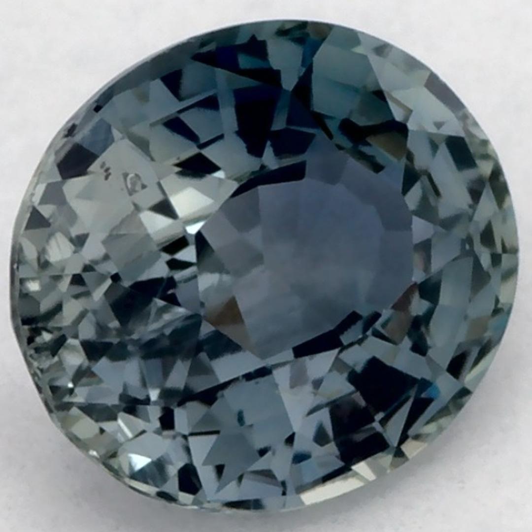 Taille ovale 1.03 Ct Green Sapphire Oval Loose Gemstone (Saphir vert ovale en vrac) en vente