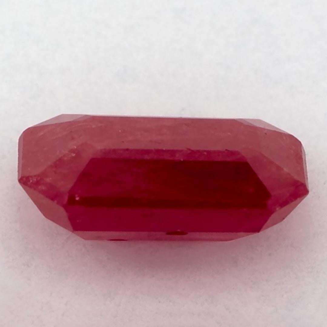 1.03 Ct Ruby Octagon Cut Loose Gemstone In New Condition For Sale In Fort Lee, NJ