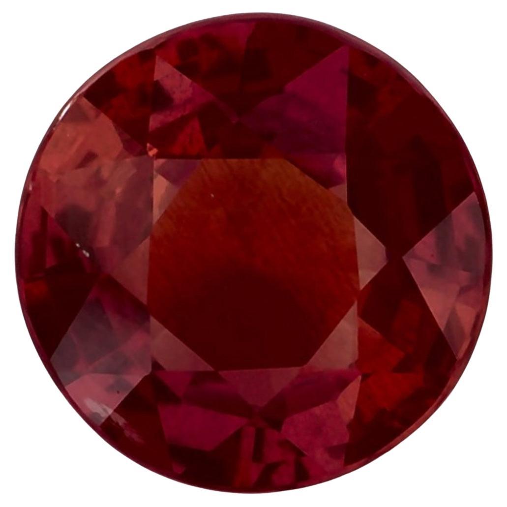 1.03 Ct Ruby Round Loose Gemstone For Sale