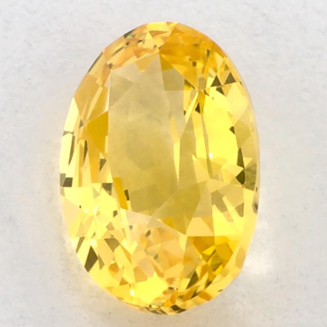 Donna 1.03 carati di zaffiro giallo ovale sfuso in vendita