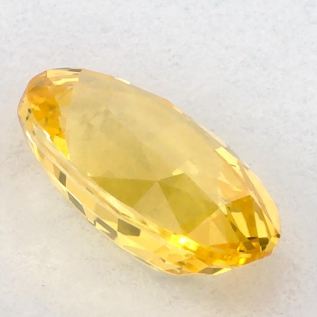1.03 carati di zaffiro giallo ovale sfuso in vendita 1