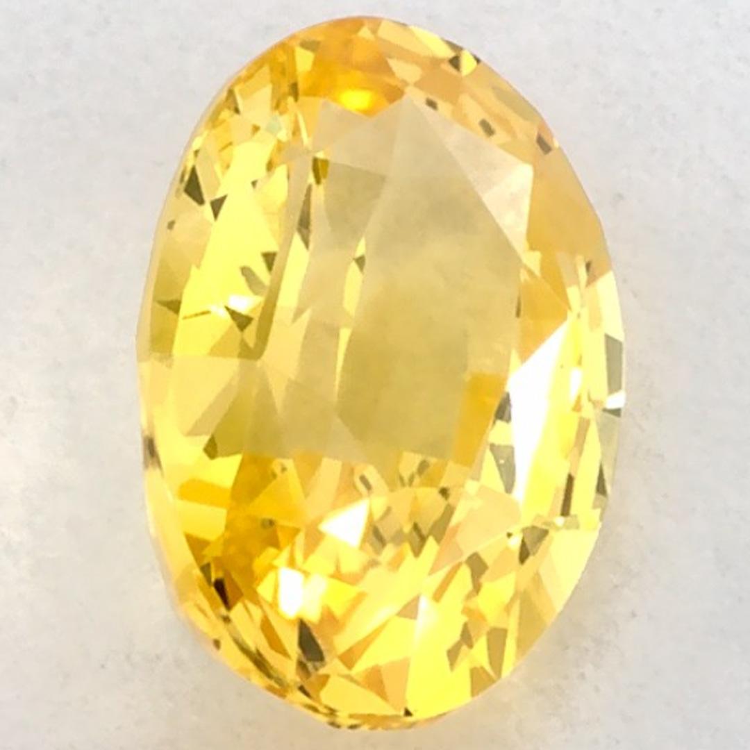 1.03 carati di zaffiro giallo ovale sfuso in vendita 2