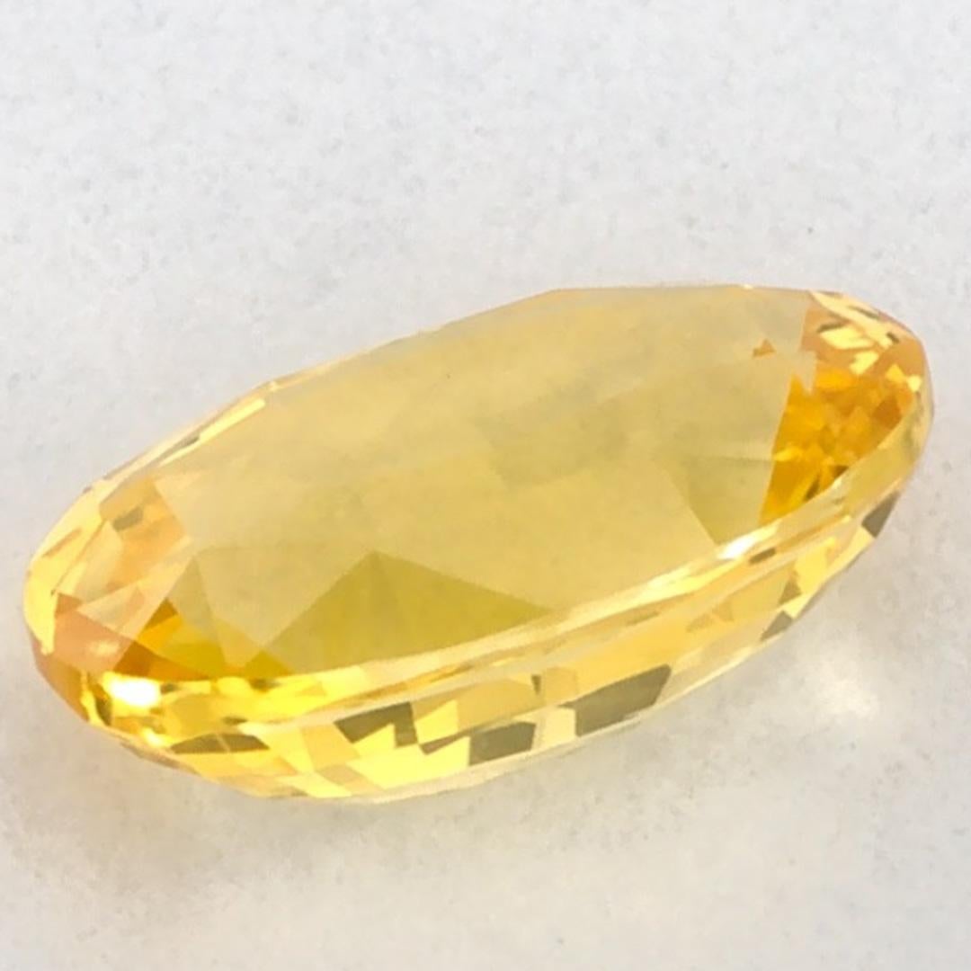 1.03 carati di zaffiro giallo ovale sfuso in vendita 3