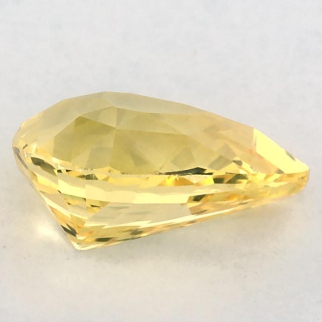 1.03 carati di zaffiro giallo a forma di pera sciolto In condizioni Nuovo in vendita a Fort Lee, NJ