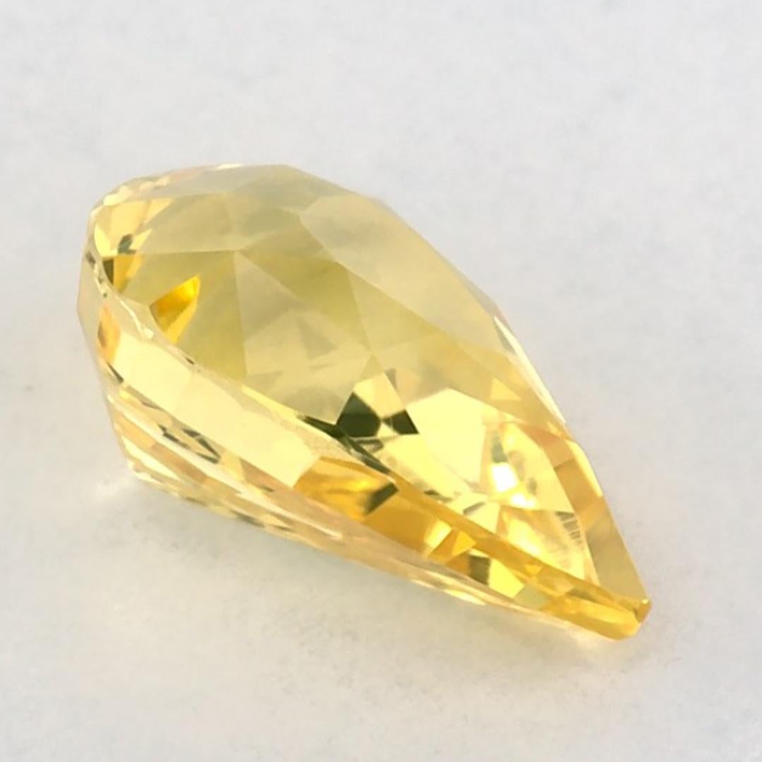 1.03 carati di zaffiro giallo a forma di pera sciolto in vendita 1