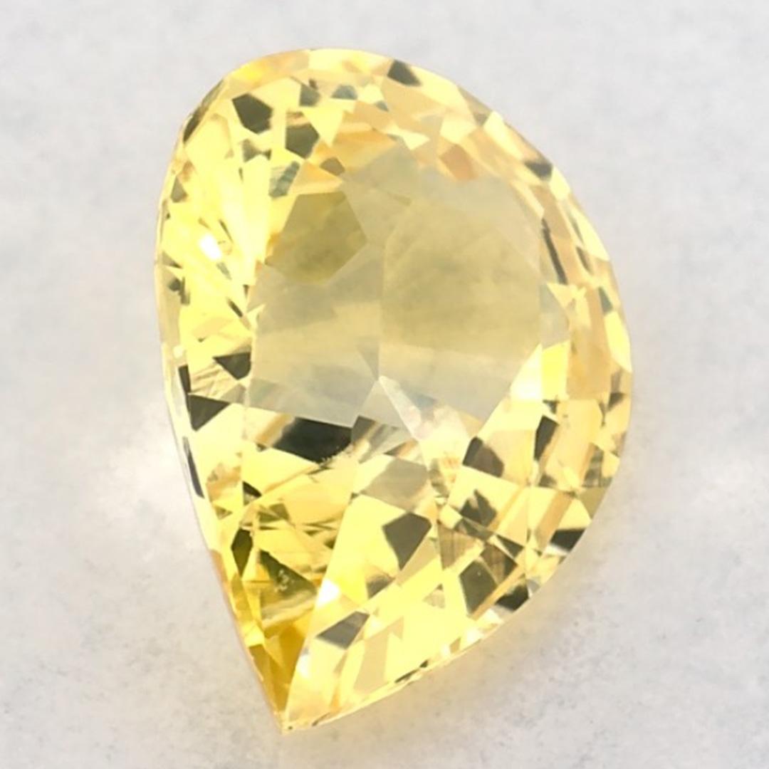 1.03 carati di zaffiro giallo a forma di pera sciolto in vendita 2