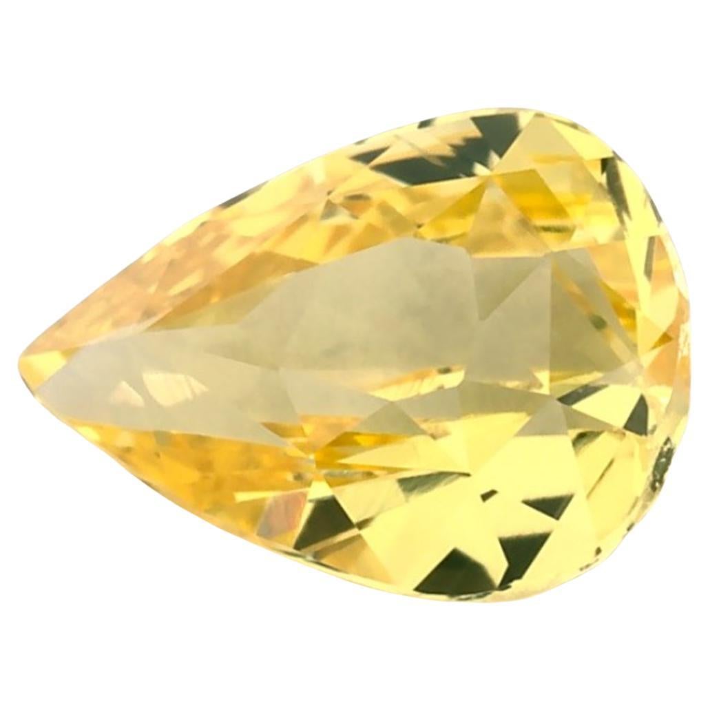 1.03 carati di zaffiro giallo a forma di pera sciolto