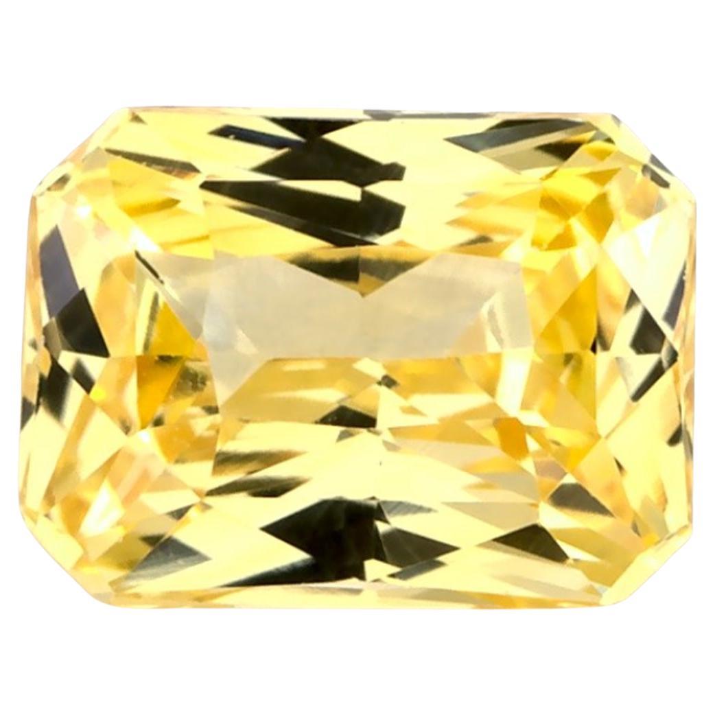 1.03 Ct Yellow Sapphire Radiant Loose Gemstone