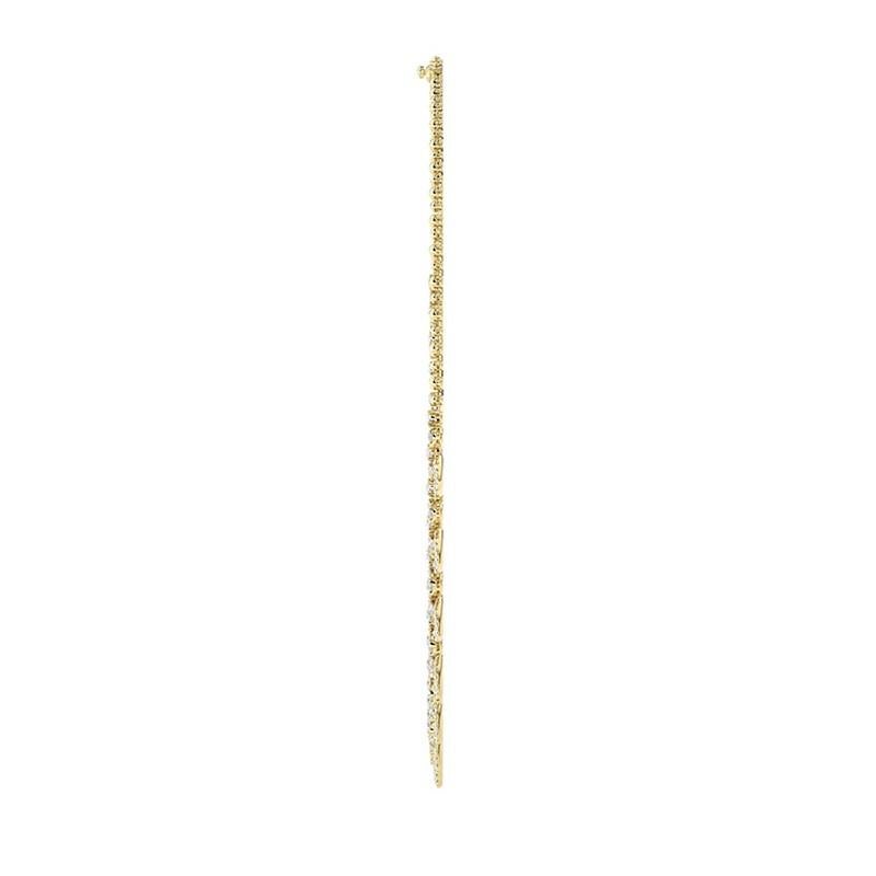 Round Cut 10.3 CTW round diamonds Gazebo collection Necklace in 14K yellow gold For Sale