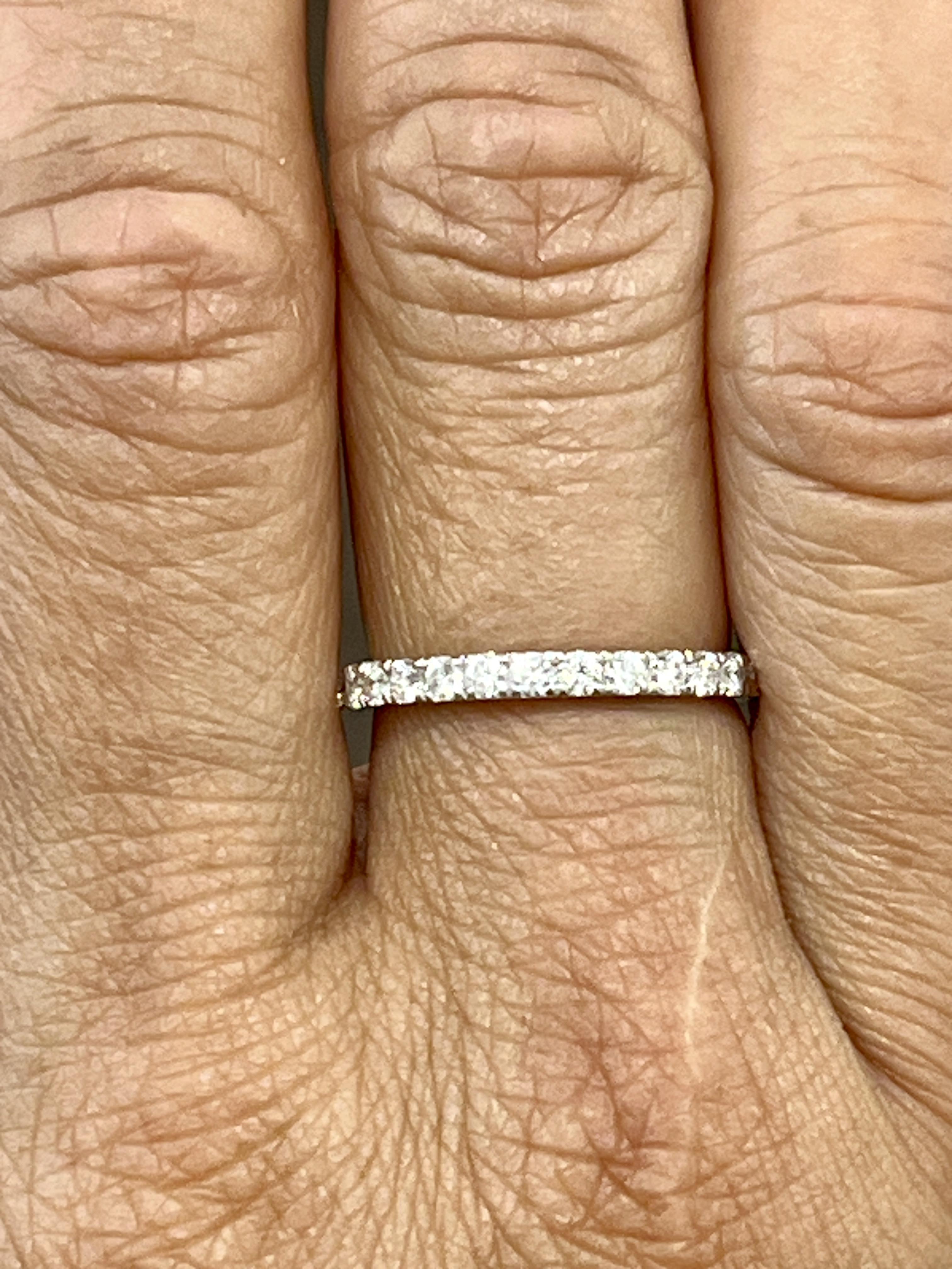 Modern 1.03 ct Diamond Eternity Ring For Sale