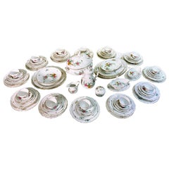 Vintage 103-Piece Meissen Porcelain Dinner Service for 12