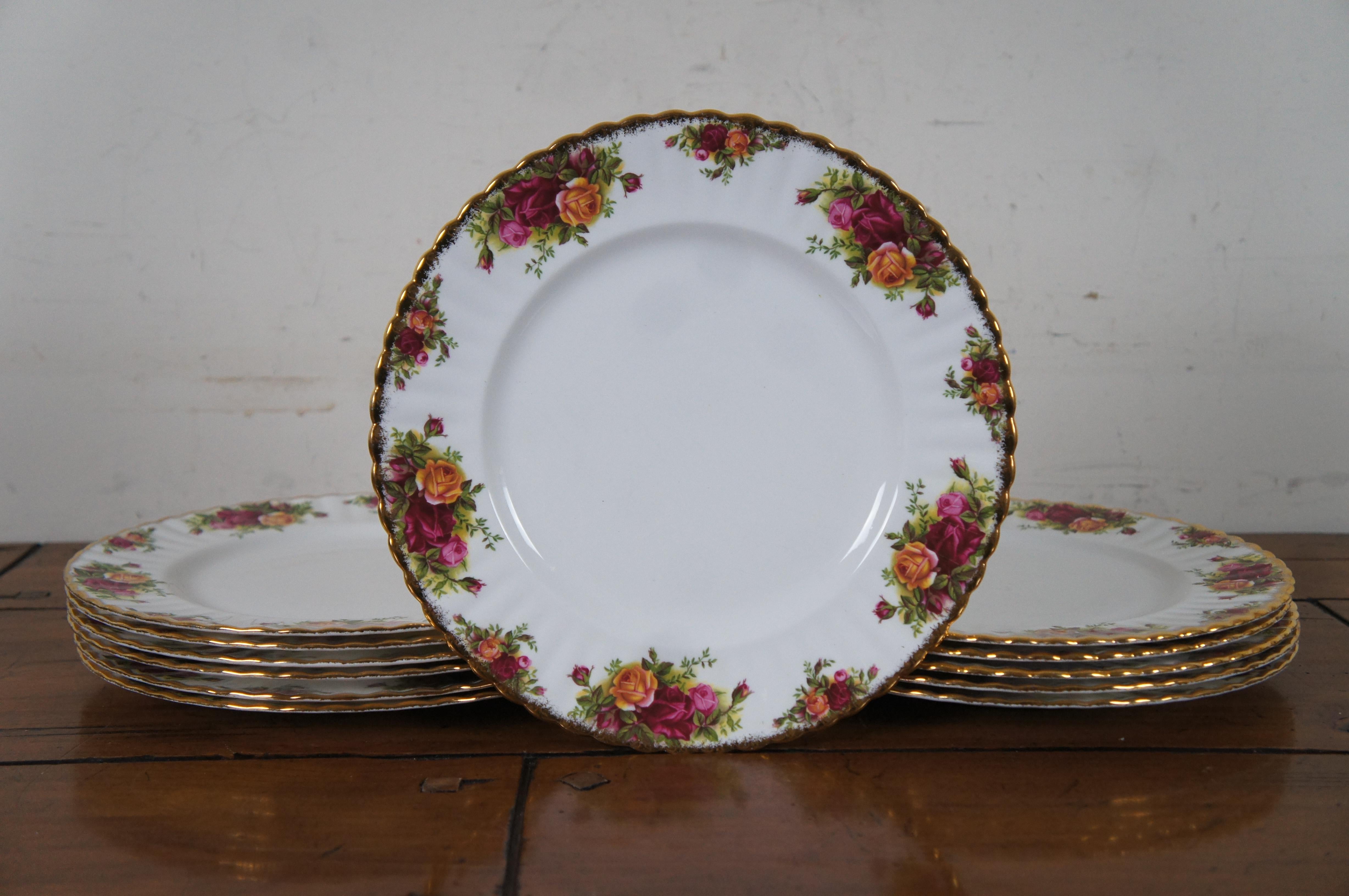 103 Stück Royal Albert England 1962 Old Country Roses Feines Porzellangeschirr Set (Ende des 20. Jahrhunderts)