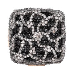 Bague cocktail de style victorien avec diamants de 10,30 carats