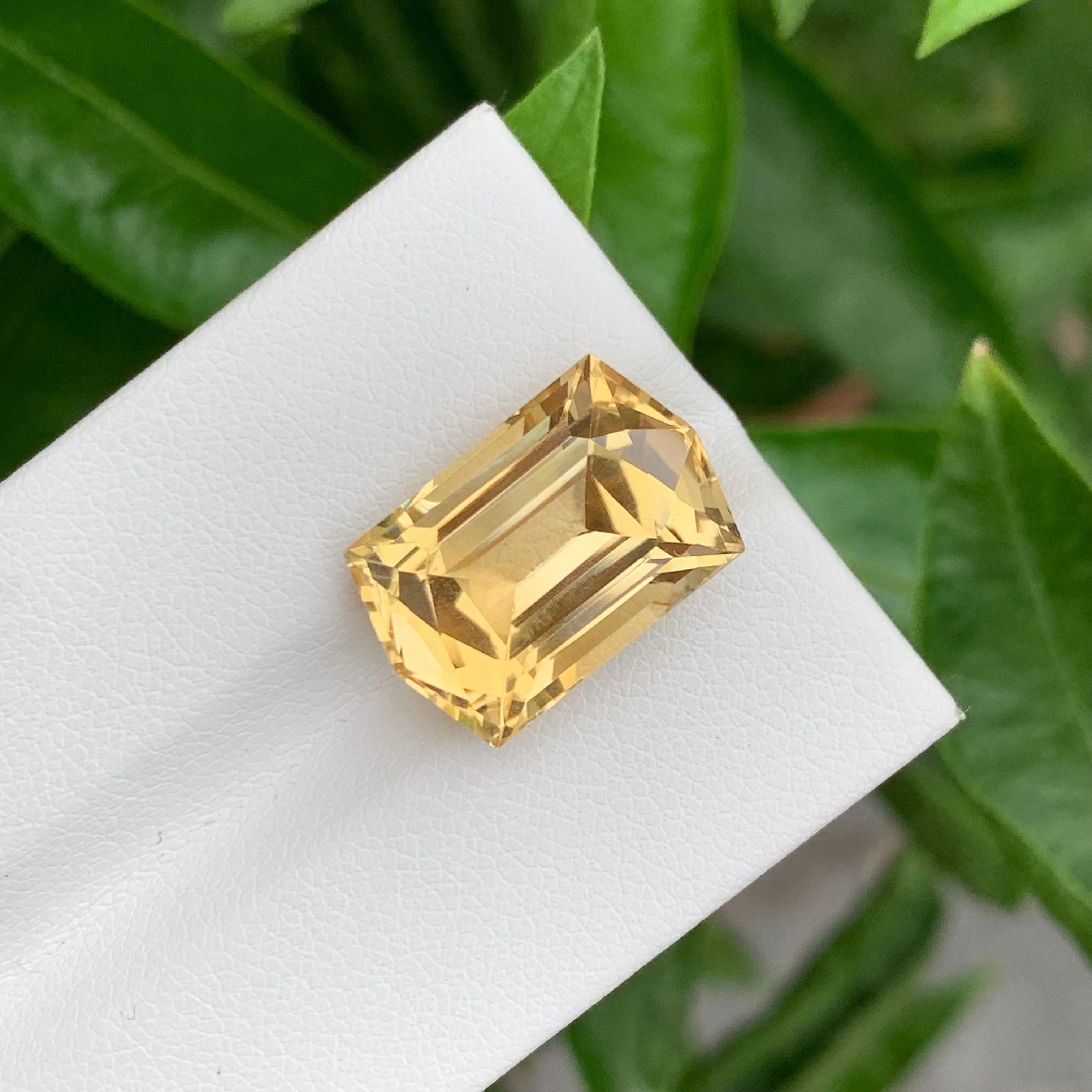 10.30 Karat natürlicher loser Citrin im Sechseckigen Schliff für Schmuck mit Sechseckschliff im Angebot 4