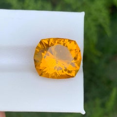 10.30 Carat Natural Loose Madeira Citrine Stone Fancy Cut Portuguese Gemstone