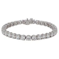 10.30 Carat Round Brilliant Cut Diamond Bracelet