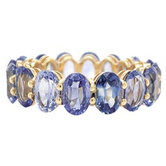10,30 Karat Saphir Ewigkeitsring 14K Gelbgold