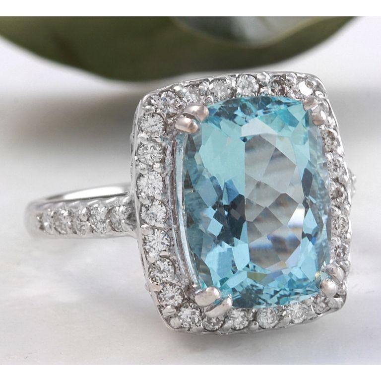 10.30 Karat Natürlicher Aquamarin und Diamant 14K Massiv Weißgold Ring

Natürlicher Aquamarin im Ovalschliff, Gesamtgewicht: Ca. 9,00 Karat

Aquamarin Maße: Ca. 16.00 x 12.00mm

Natürliche runde Diamanten Gewicht: Ca. 1,30 Karat (Farbe G-H /