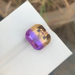 10.30 Carats Natural Bolivian Loose Ametrine Bi Color Gem For Jewellery Making