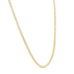 Roman Malakov Tennis-Halskette mit 10.30 Karat rundem Diamanten im Brillantschliff