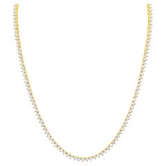 Roman Malakov 10.30 Carats Total Round Brilliant Cut Diamond Tennis Necklace