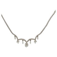 10.31 Carat Round Brilliant G VS1 and G VS1 Diamond Platinum Riviera Necklace
